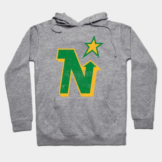 Minnesota North Stars --  Faded/Distressed Style Hoodie by CultOfRomance